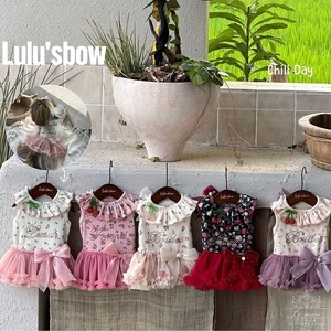 予約（海外ハンドメイド　受注製作品）【№B08596】Lulu’sBow   小花柄　チュールワンピ（5カラー）