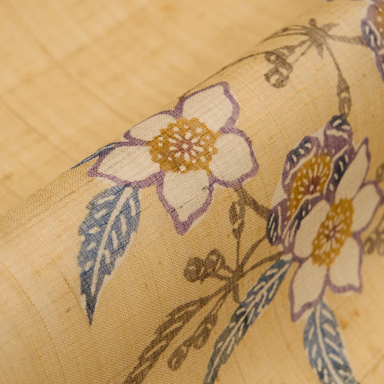 イジュの花の模様 型絵染 生紬開名古屋帯【中古】 | かわの屋
