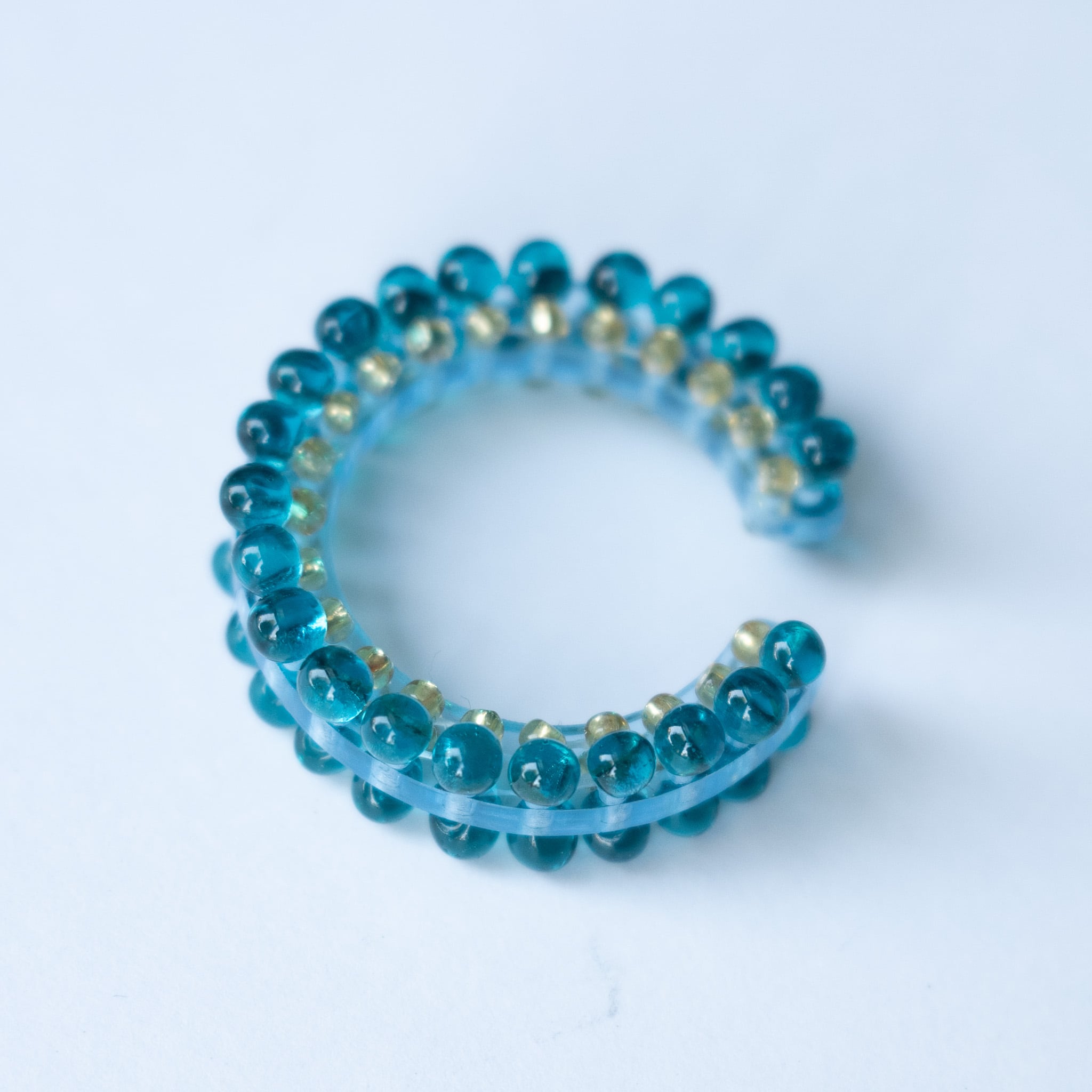 puzzle ring ear cuff L  [10]