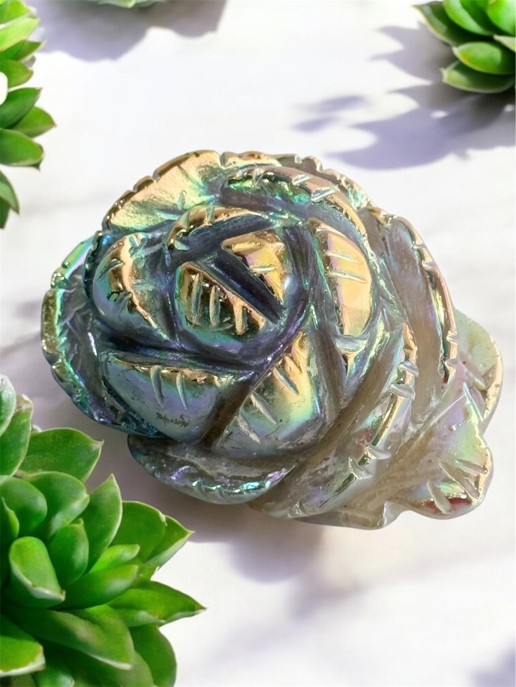 D17-10〕入手困難 極上品質 超透明 水晶 ドクロ クリスタルスカル 虹