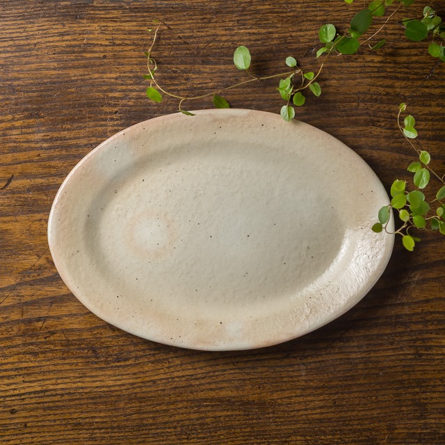 鉄散 ダ円リム長皿 小（オーバルプレート）／古谷 浩一