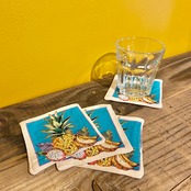 【MALAGUETA マラゲッタ】コースター 4枚セット フルーツ