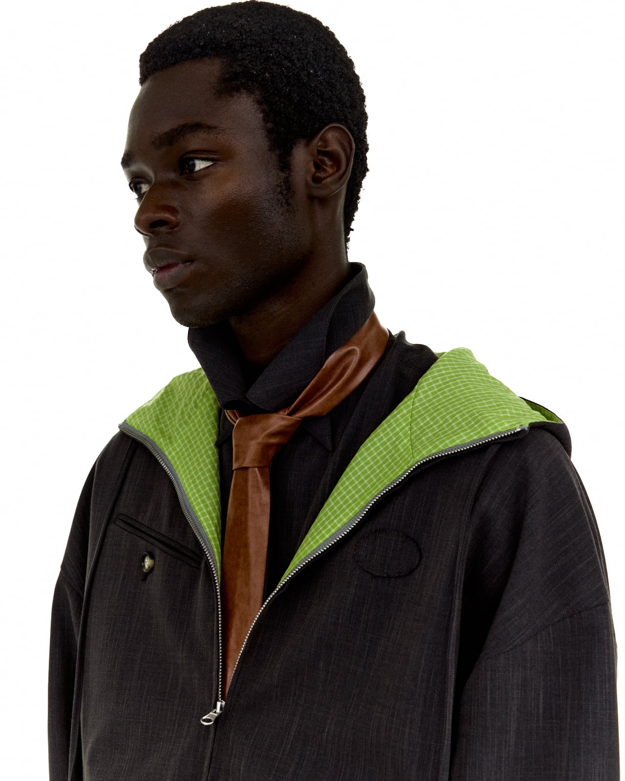新品　SYUMAN. シュウマン　クロシェッドフーディーパーカー　syuman SYUMAN./Suit Hoodie JKT | FOUNTAIN