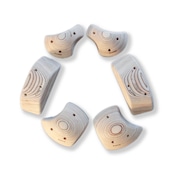 【木製クライミングホールド】SYMMETRIC PINCH-1 6P