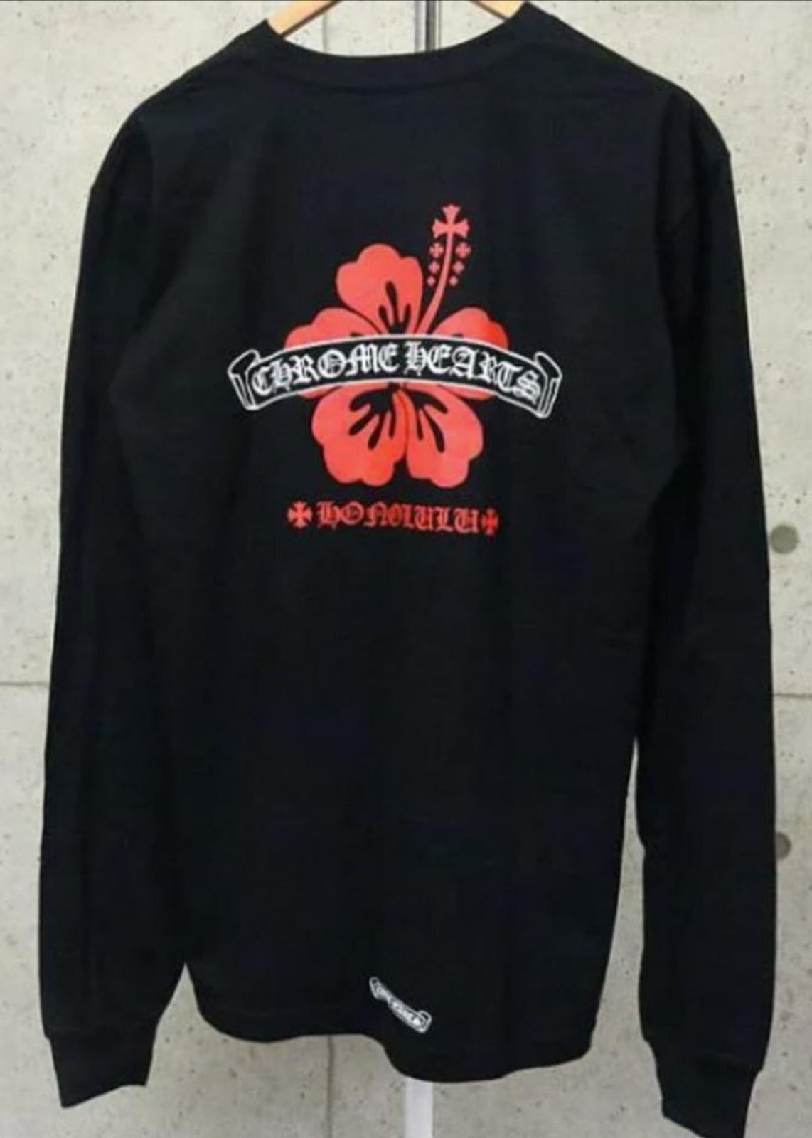 サイズSホワイトレア品限定 ＋CHROME HEARTS＋ ハイビスカス ロンT ホワイトS