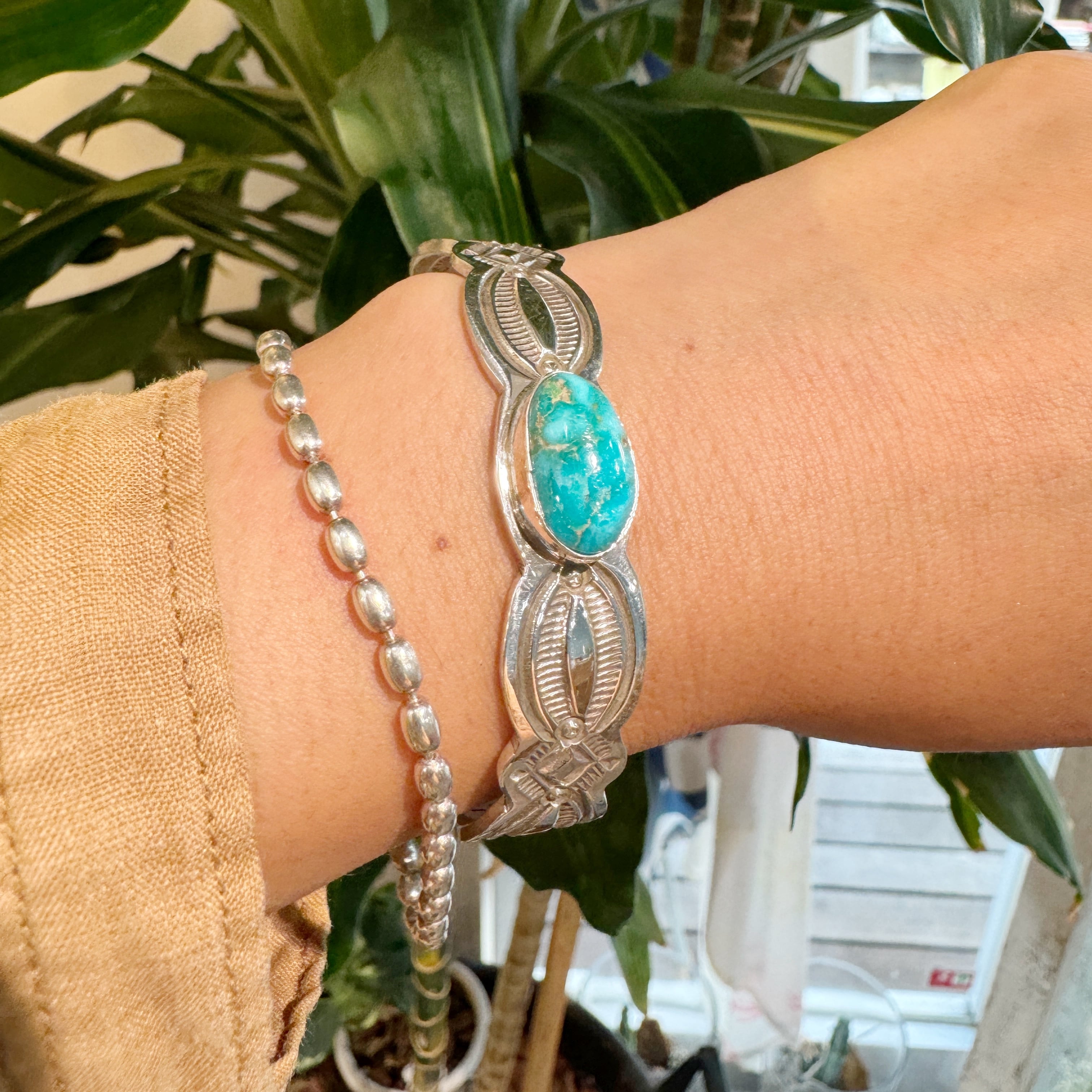 Indian Jewerly》一点物 ターコイズバングル Arnold Blackgoat作