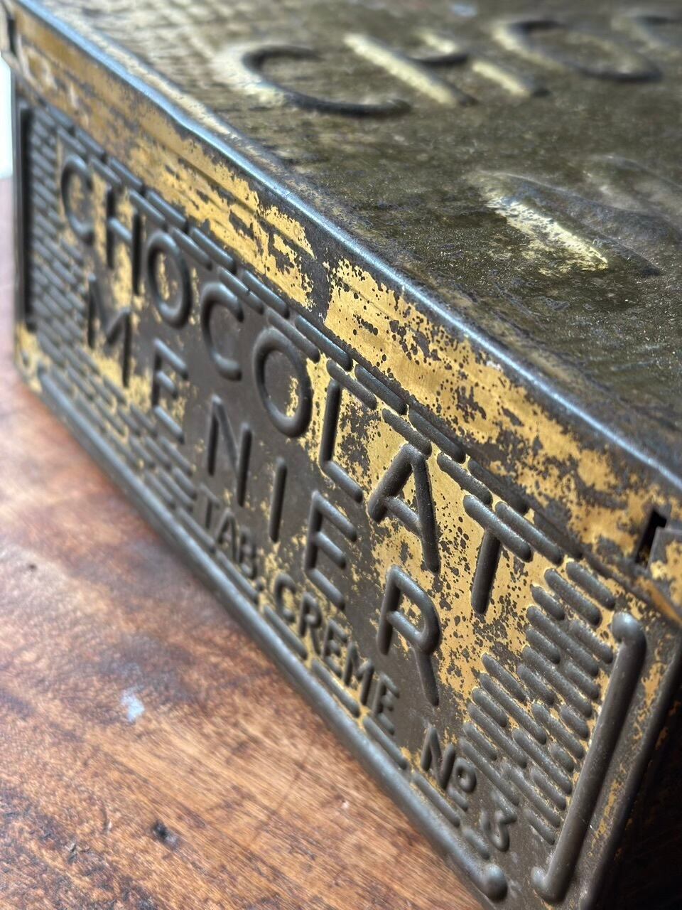 ショコラムニエのTIN缶 CHOCOLAT MENIER 長方形 | Brocante de La