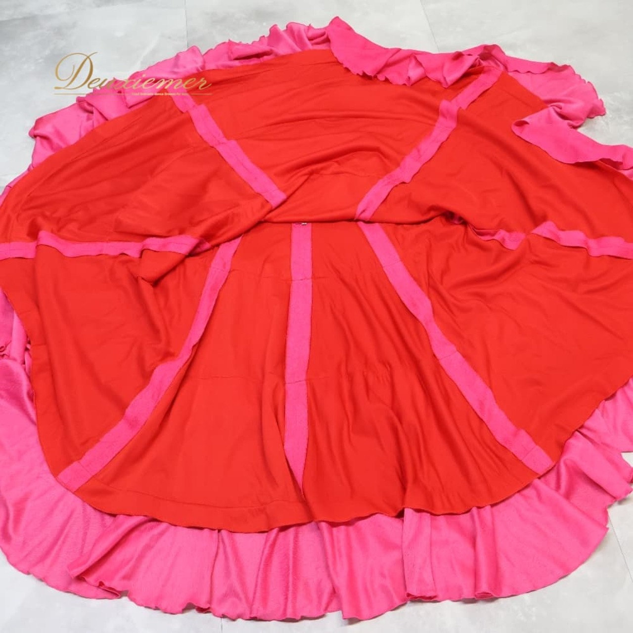 フラメンコ 衣装 ファルダ スカート ピンク系 ボランテ フリル 無地 かわいい パーティ 発表会 ダンス フラメンコ用 おしゃれ 大人可愛い 舞台衣装 発表会衣装 イベント コスチューム ダンス衣装 ロングスカート ステージ用