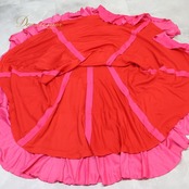 フラメンコ 衣装 ファルダ スカート ピンク系 ボランテ フリル 無地 かわいい パーティ 発表会 ダンス フラメンコ用 おしゃれ 大人可愛い 舞台衣装 発表会衣装 イベント コスチューム ダンス衣装 ロングスカート ステージ用