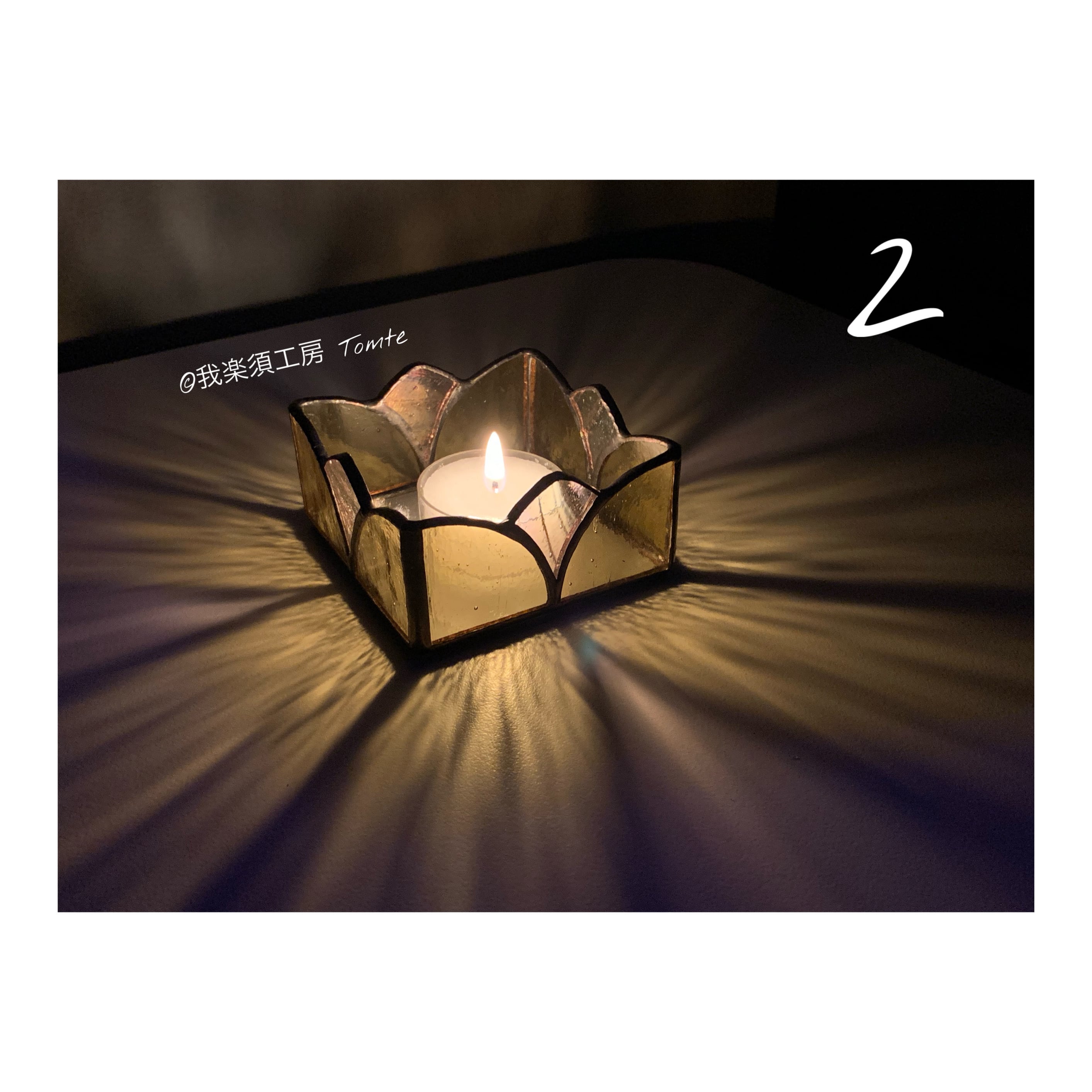 ステンドグラス 小物入れ アクセサリーケース キャンドルホルダー 全3