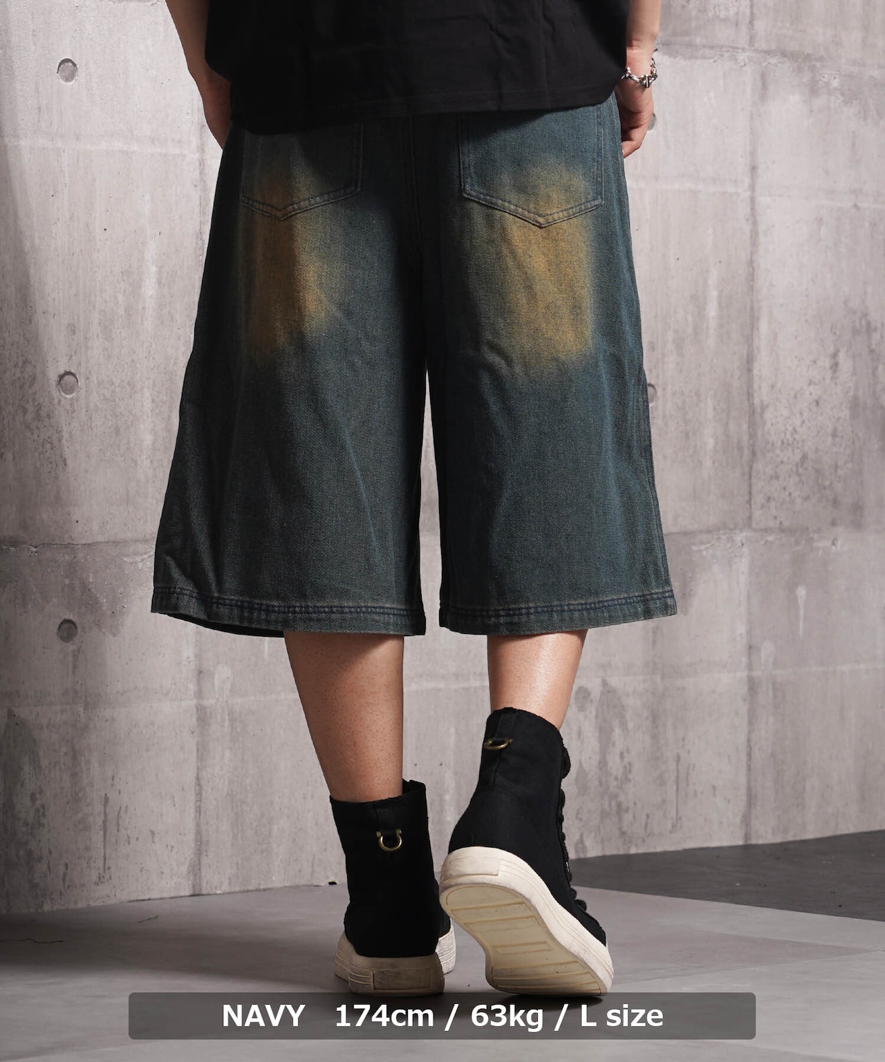 ◆12ozデニム オーバーダイ ワイドショーツ◆yn-207tiw