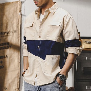 バイカラーワークシャツ　24078