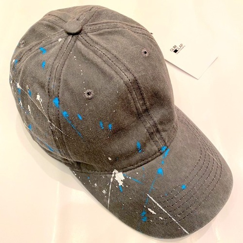 Paint Random Printed Baseball Cap　Gray