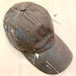 Paint Random Printed Baseball Cap　Gray