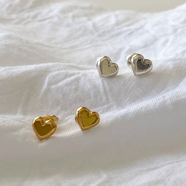 mini heart earrings ( set )