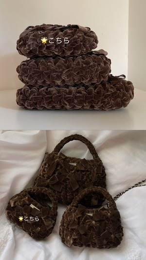 【11/28限定予約販売】velvet ribbon bag  micro