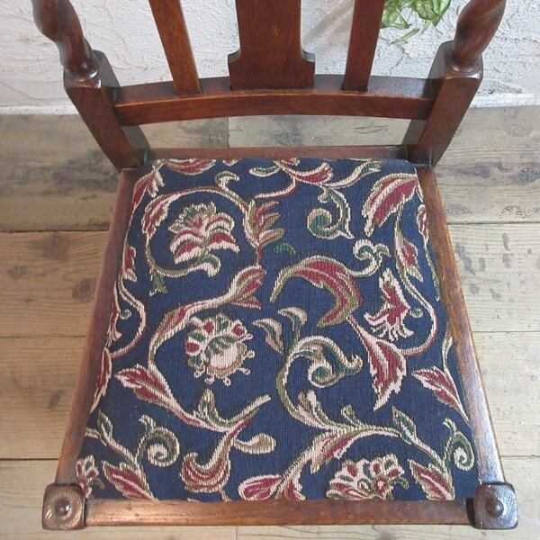 イギリス アンティーク 家具 ダイニングチェア ツイストレッグ 英国 4805d