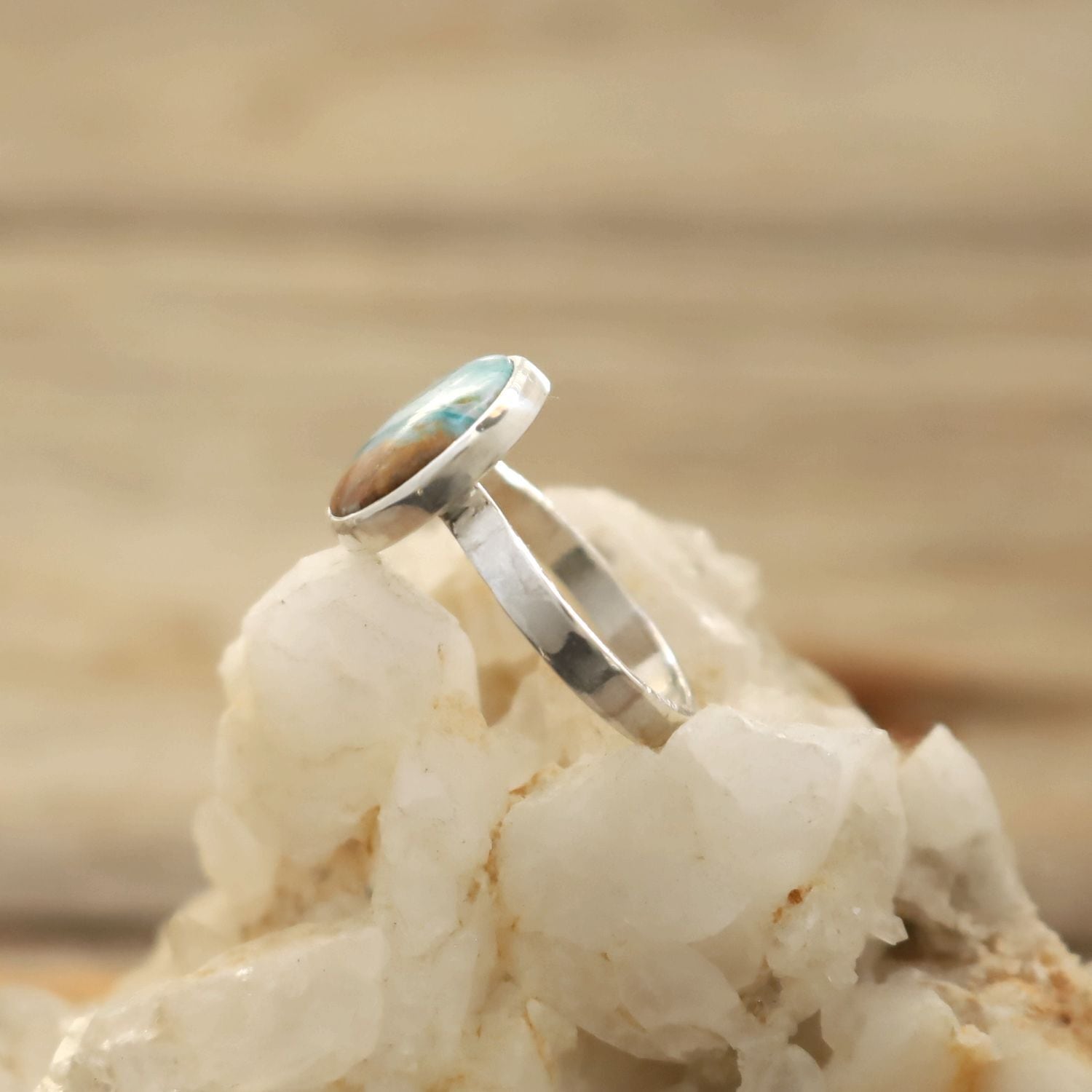 Peruvian Blue Opal Ring ペルー産ブルーオパールのリング silver925
