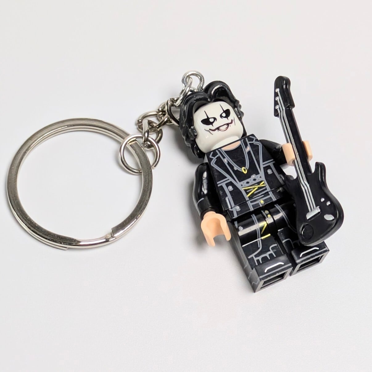 ☆ブロックフィギュアキーホルダー☆【 The Crow / クロウ/飛翔伝説 】 エリック・ドレイヴン / ブランドン・リー 〚アメリカン雑貨 アメトイ〛