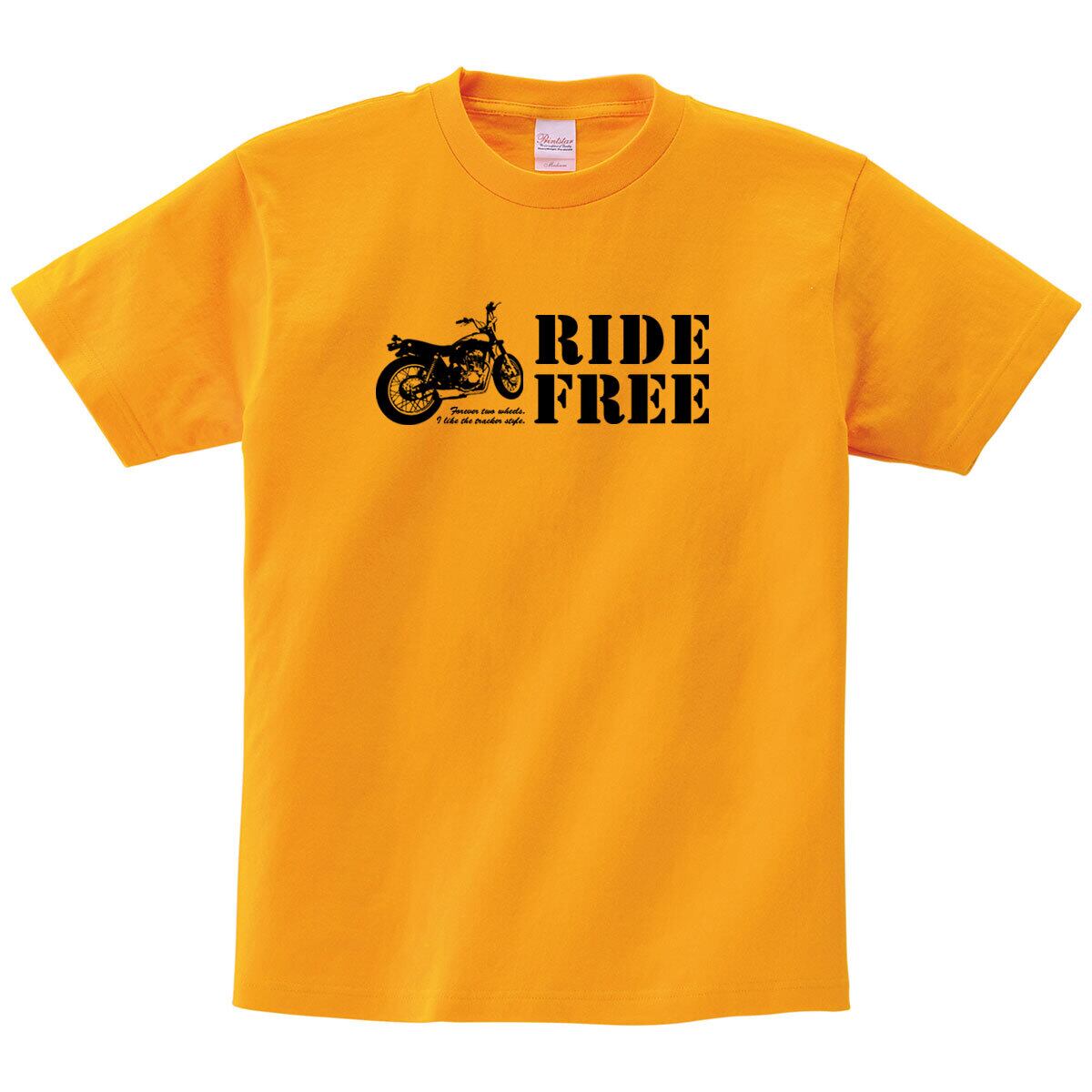 RIDE FREE Tシャツ bk01 トラッカースタイル ライダー バイク
