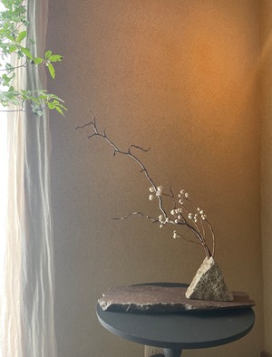 159 石の花器・枝ものセット