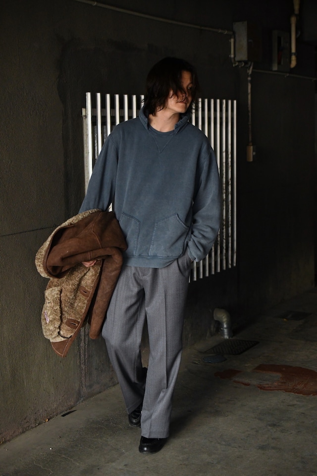 A.PRESSE / Vintage Attached Hood Sweat Parka (BLUE)