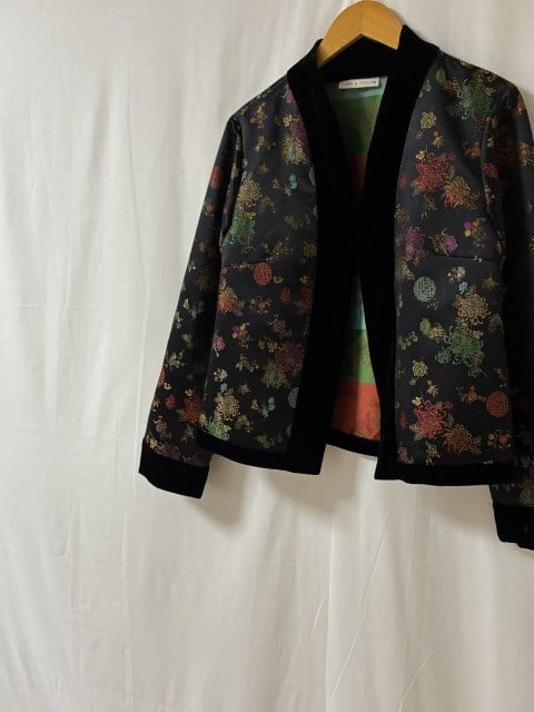 Switched Design Patterned Bolero Jacket