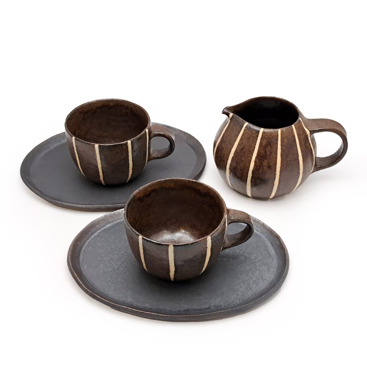 大野素子】マグカップ（茶 縦縞） | gallery&select shop 縁