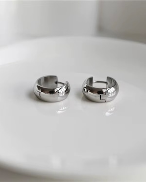 Chunky hoop pierce -Silver-【アレルギー対応】
