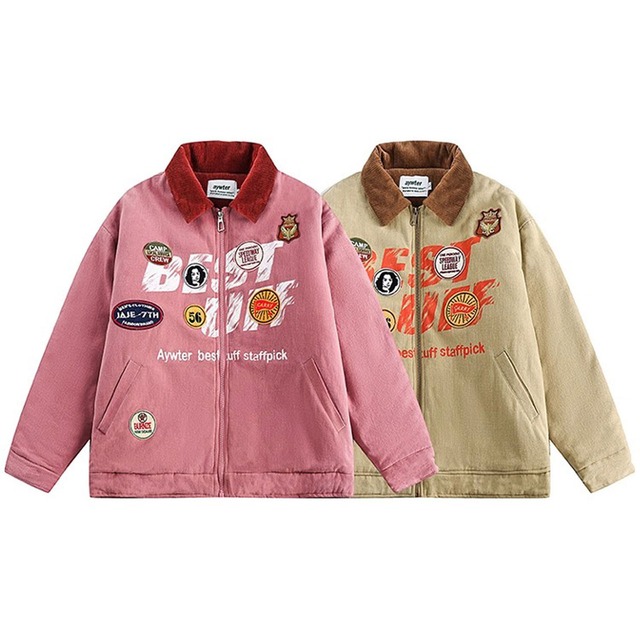 レトロワッペングラフィックジップジャケット 2col   R01216