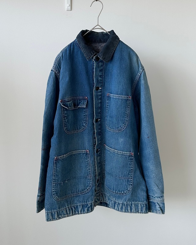 -Sears- Vintage 70s 38 Denim Coverall