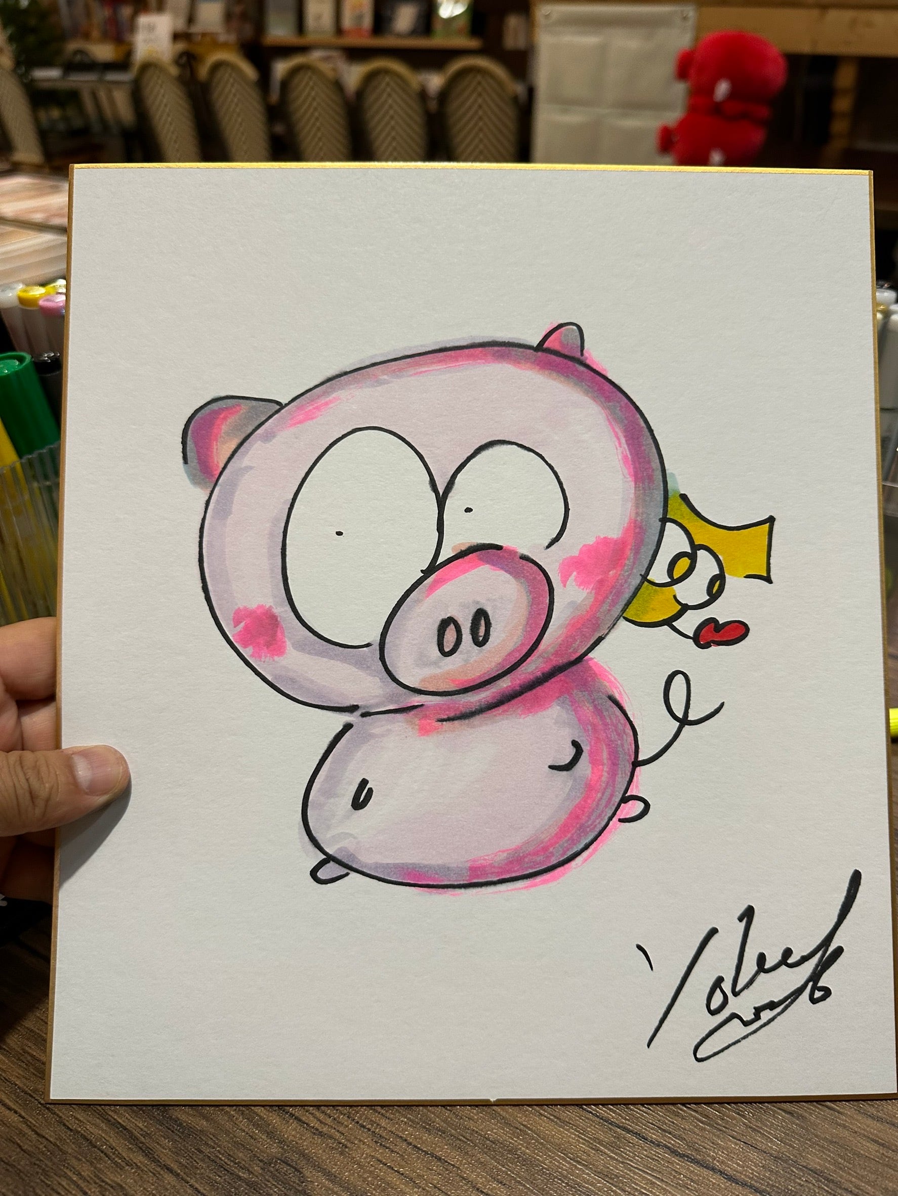 スプレーアートエデンさん　ベロちゃん作　ユニコーン　原画　B4 スプレーアートエデンさん ベロちゃん作 ユニコーン 原画 B4