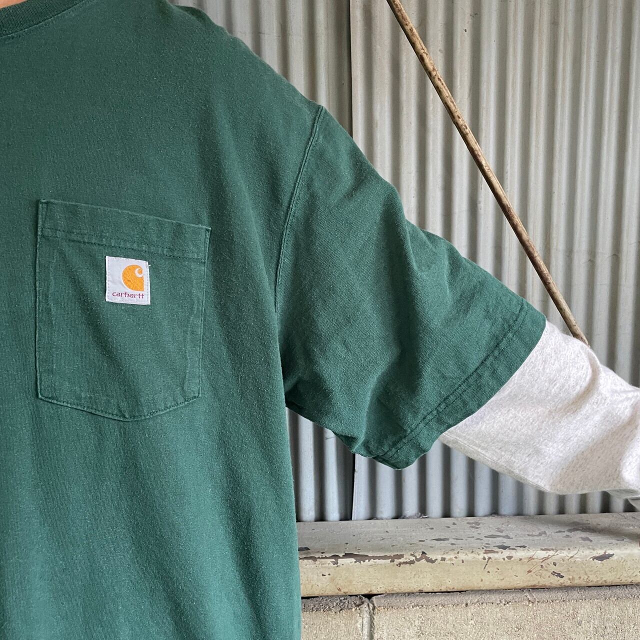 スーパービッグサイズ Carhartt カーハート ワンポイントロゴ ポケット