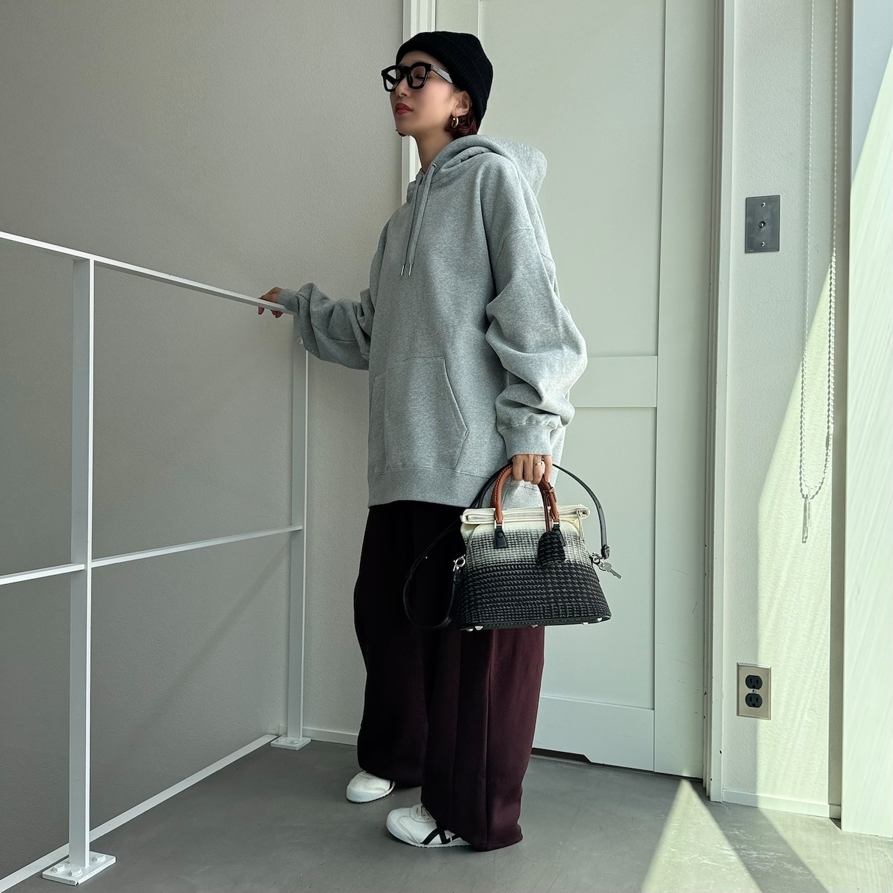 フーディーUSコットンBIGスウェットPO/グレー