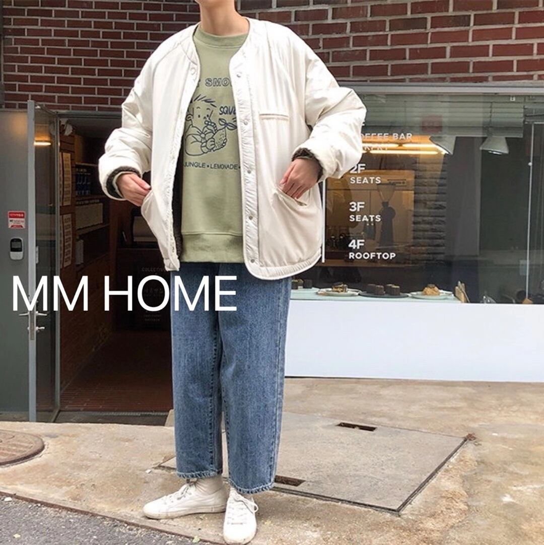 ノーカラー　裏ボアショートジャケット　AJ42441-6660