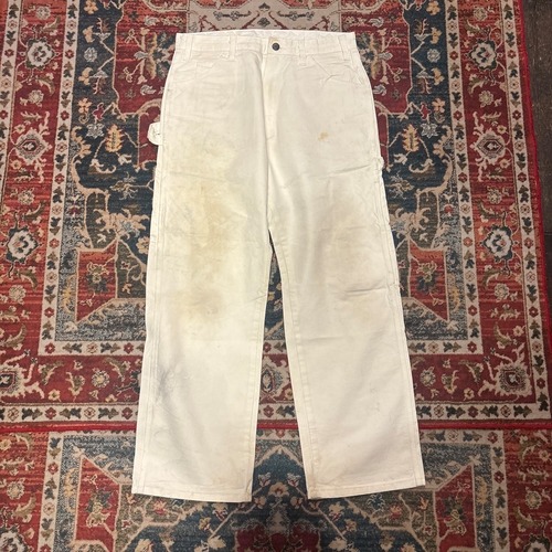 00s Dickies ペインターパンツ ワークパンツ ホワイト ペイント W32 L30 W80cm M ペンキ ヴィンテージ ディッキーズ アメカジ 90s