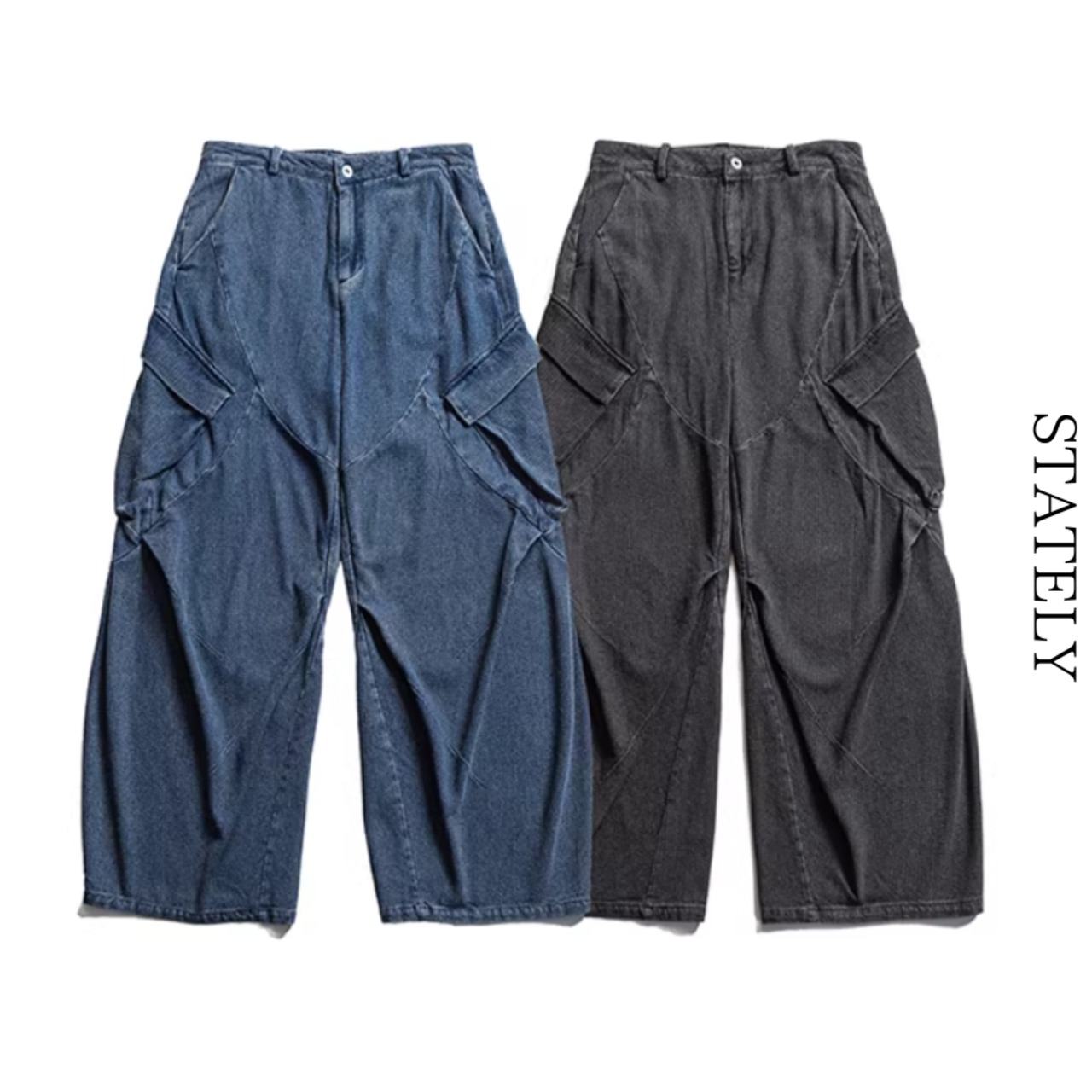 アシンメトリーCargo Wide Pants/2color_B11・画像3