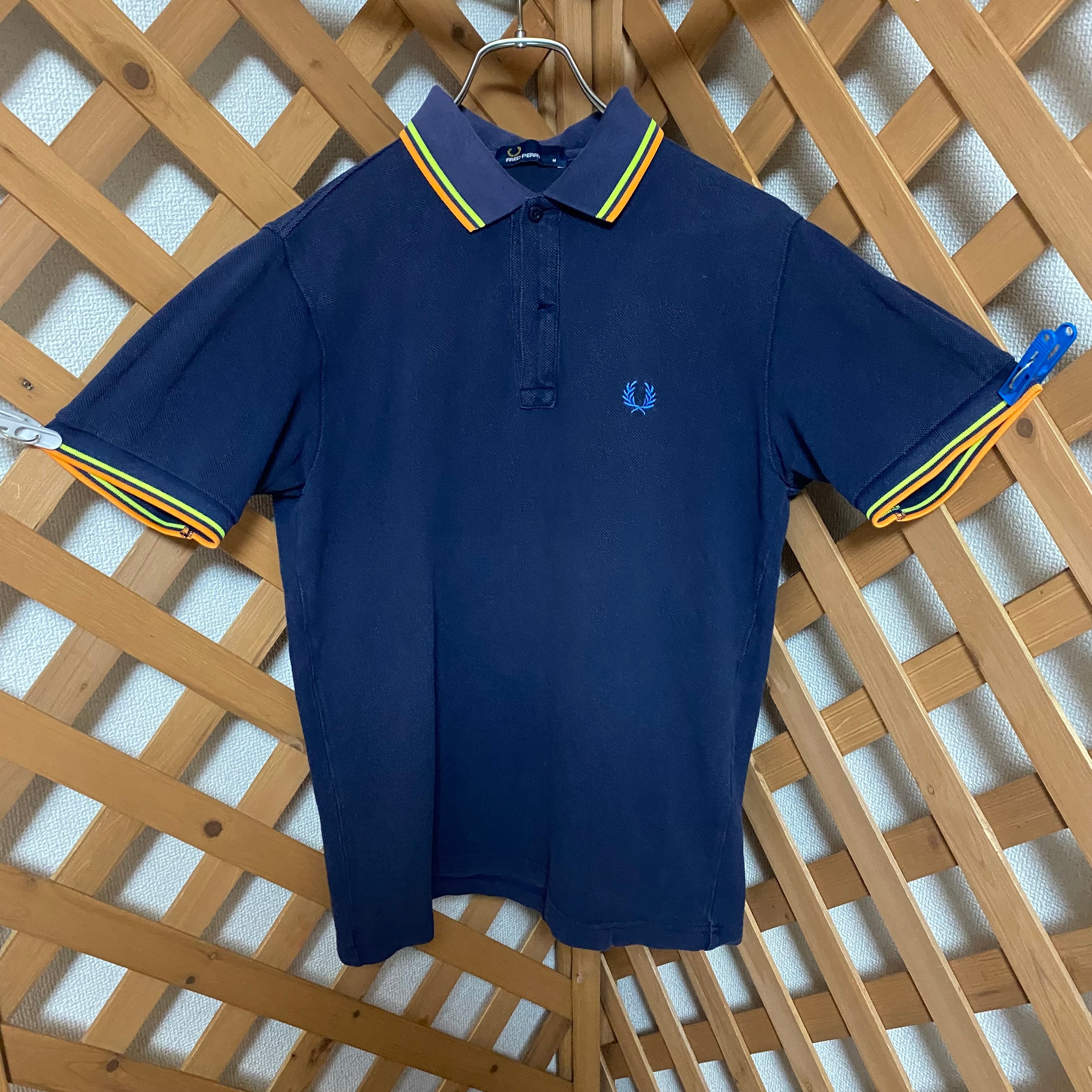 FRED PERRY フレッドペリー ポロシャツ ネイビー リンガー ゴルフ