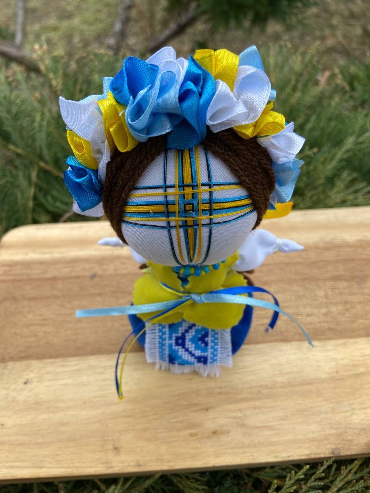 UA.Designer手作りモタンカ 14cm（ウクライナの御守り）スタンド付き - 5