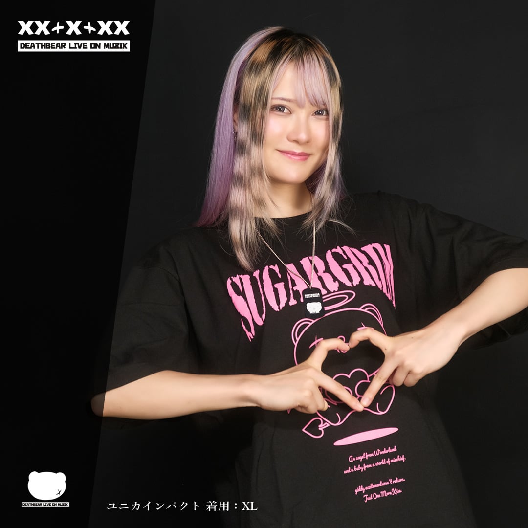 【SugarGrim】シュガーグリム ｜ キュート,ファンシーTシャツ / 黒Tシャツ / ゴシック / 熊ベア