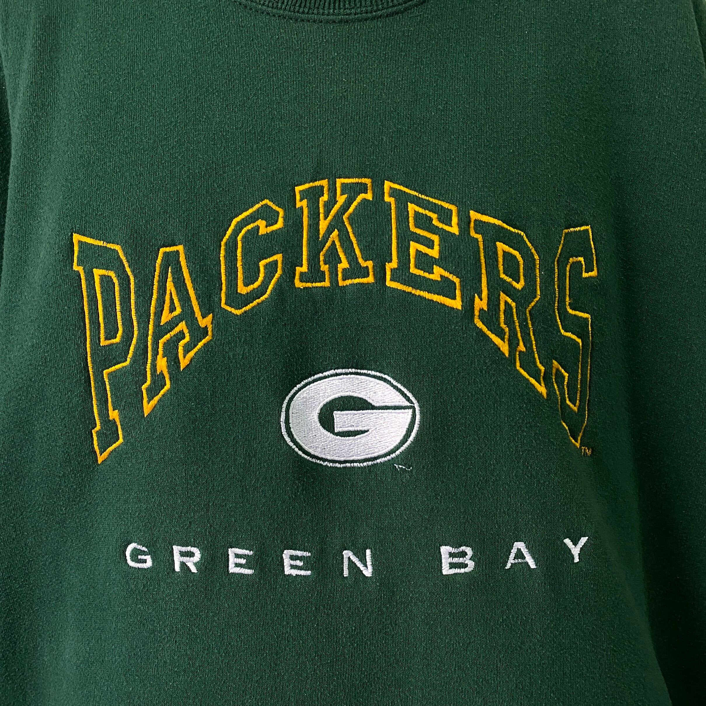 ビックサイズ PRO PLAYER NFL GREEN BAY PACKERS グリーンベイパッカーズ プリントスウェットシャツ トレーナー USA製 メンズXXXL /eaa361877