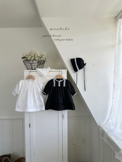 monbebe［取寄］satin pintuck baby dress 26autumn