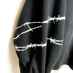 UNFINISHED有刺鉄線ツギハギワイドパーカー