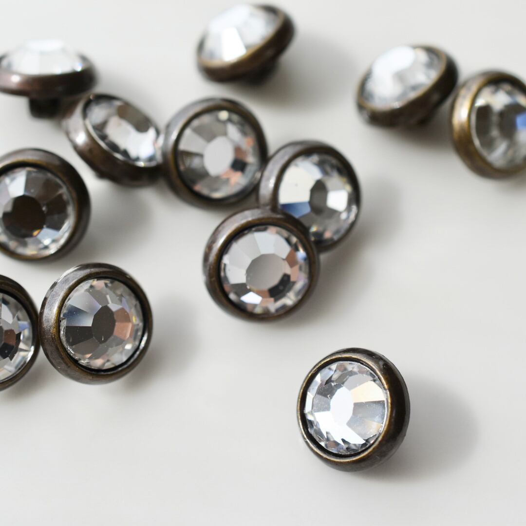 1粒ラインストーン×アンティークゴールド 11.5㎜