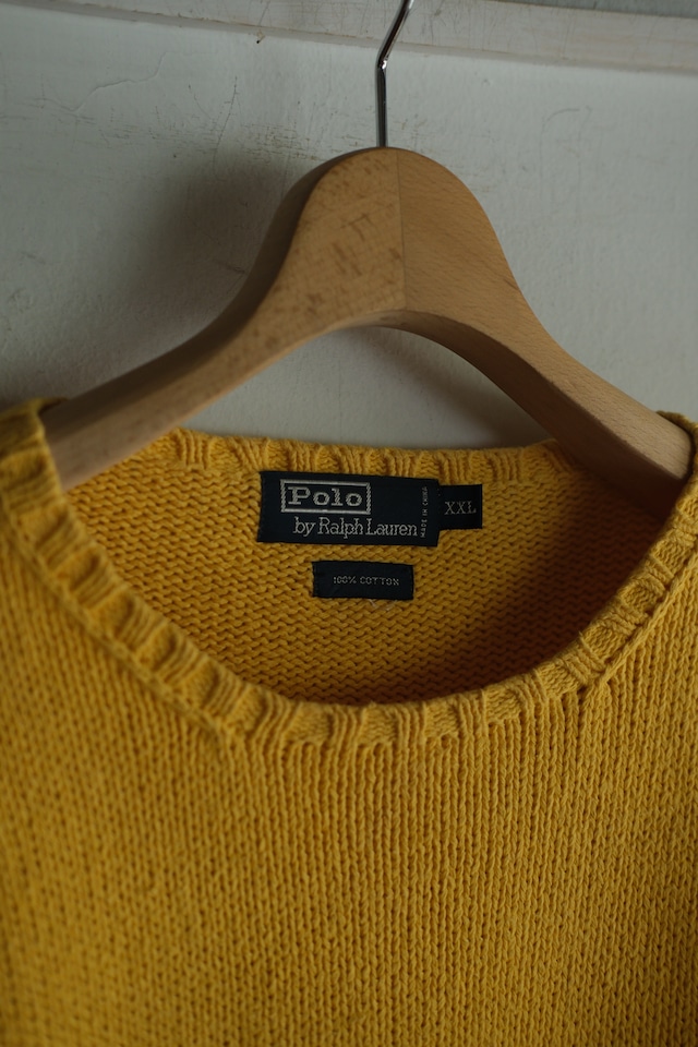 90's "Polo by Ralph Lauren" cotton knit/yellow