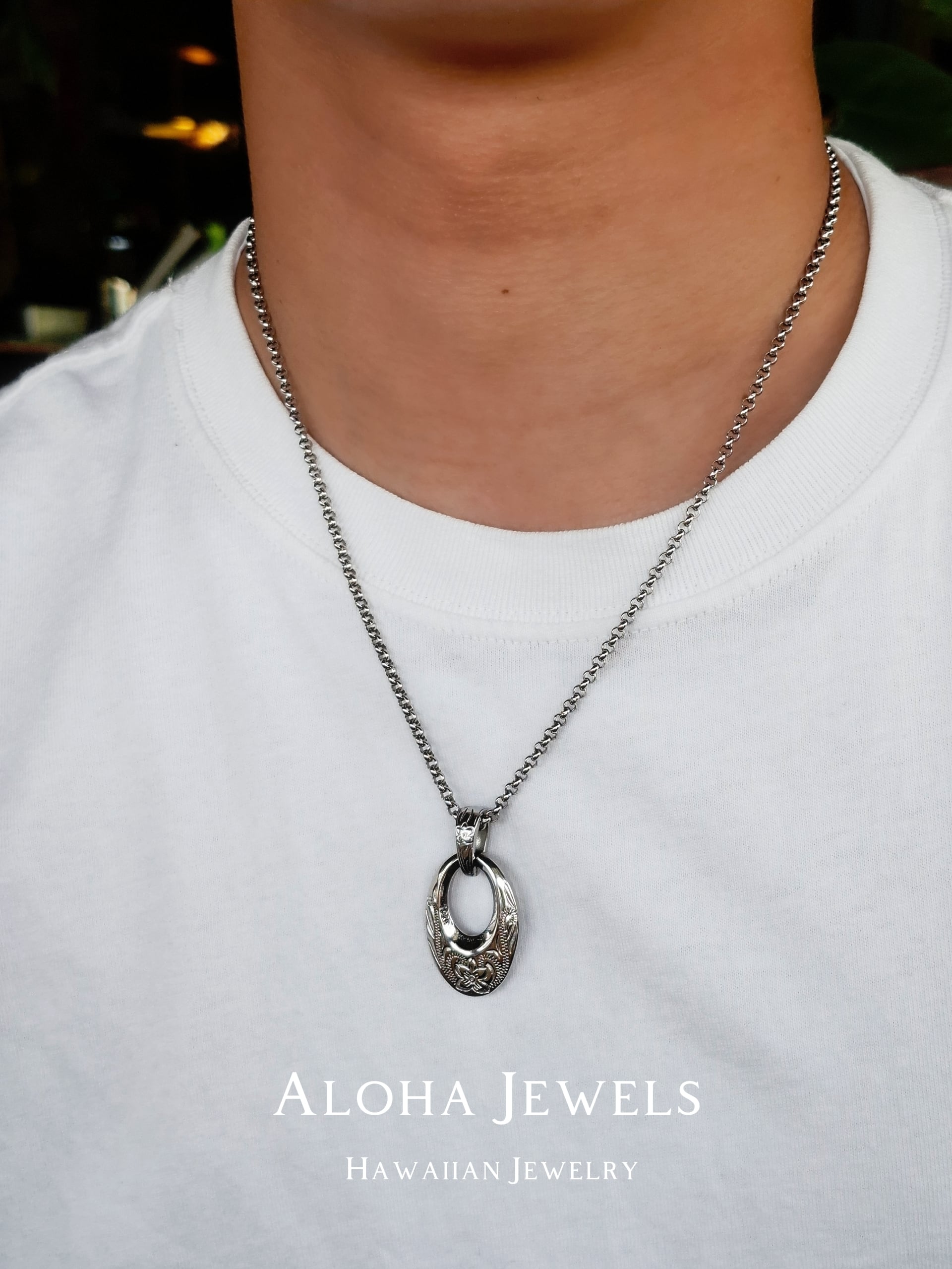 kala ハワイアンジュエリーサークルネックレス Lei Circle Necklace｜ハワイアンジュエリー リバーシブル サークル