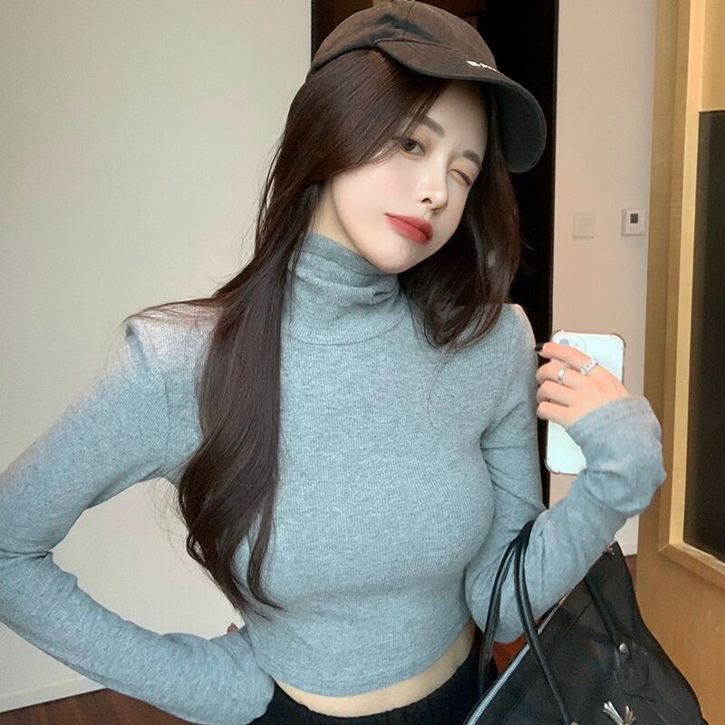 カラーニットシャツ スプリング 春物 ピュア YY-ファッション60133296820