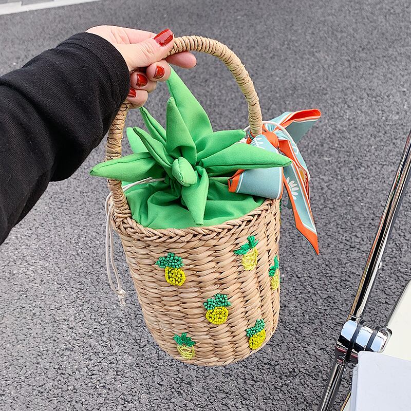 サマーレッド 夏物 ストローバッグ ハンドバッグ Tiancai_Wing_Bag93128440381