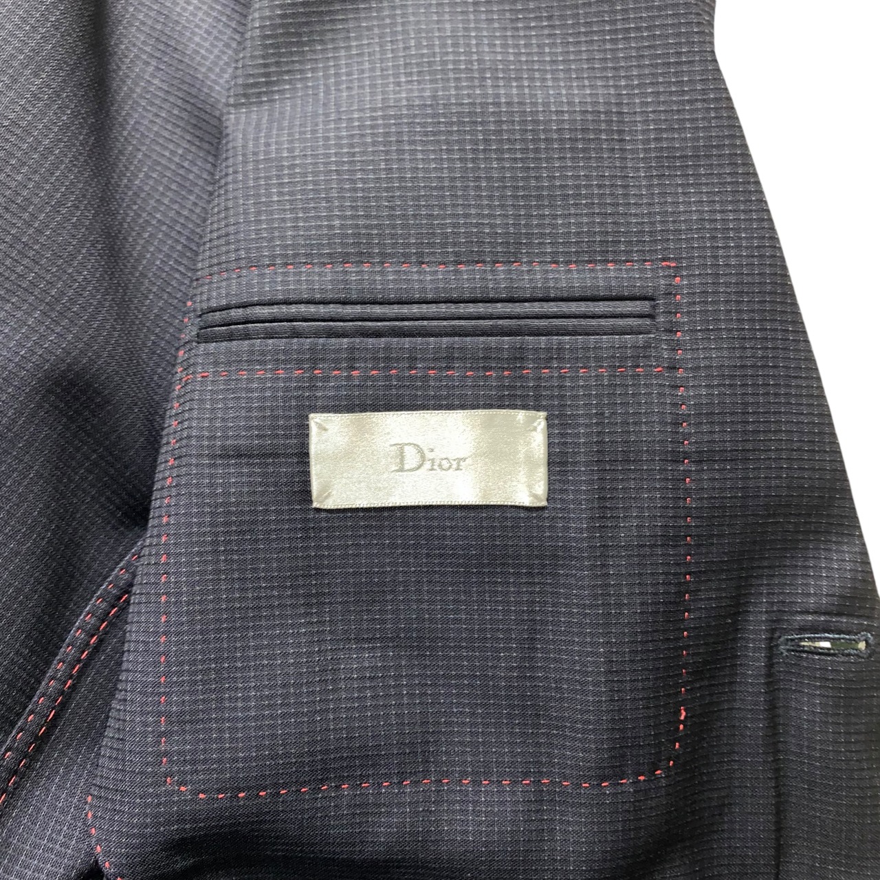 DIOR HOMME plaid woven tailored jacket