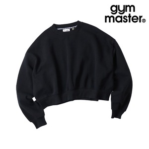 gym master ジムマスター 12oz ヘビー裏起毛 スウェット ボリュームスリーブ クルーネック ドロップショルダー レディース G833742 ブラック
